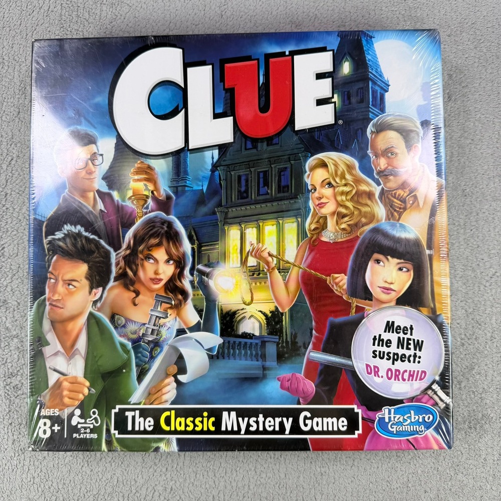 Hasbro Clue The Classic Mystery Board Game Dr Orchid Edition Family Strategy New